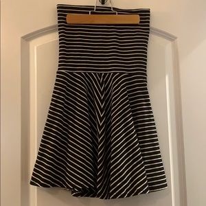 American Apparel black and white striped skirt